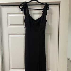 Birdy Grey "Alex" Crepe Bridesmaid Dress - Black, Size Medium *HEMMED*